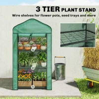 Outsunny Three-Tier Mini Greenhouse - Green(m-5)