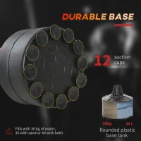 HOMCOM Sac de Box Reglabil pe Înălțime cu Punching Ball și Bază Umplibilă, 88x48x155-205 cm, Roșu și Negru(m-6)