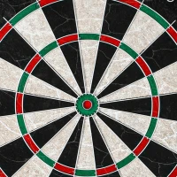 SPORTNOW Dartbord dartboard-set met beschermring, 6 darts met stalen punten, sisal, kunststof, zwart(m-11)