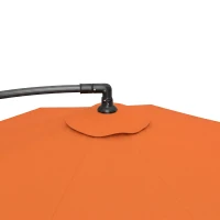 Outsunny 3 m Cantilever Parasol with Cross Base, Offset Outdoor Umbrella with Crank Handle, Hanging Sun Shade, Orange(m-12)