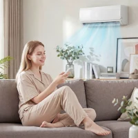 HOMCOM Aire Acondicionado Split Inverter 12000 BTU con Bomba de Calor WiFi y Control por Voz para 18 m² con Kit de Instalación(m-10)