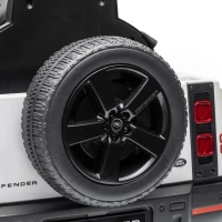 AIYAPLAY Land Rover Licensed 12V Kids Ride on Car with Remote, Suspension, Slow Start, 3 Speeds, Lights, Music, Horn, White(m-12)