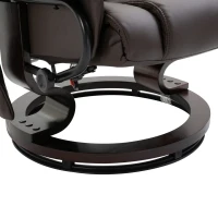 HOMCOM Relax Massagestoel met voetbank 145° kantelbare bruin(m-8)