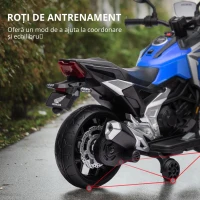 AIYAPLAY Motocicletă electrică pentru copii ride-on HONDA 3-6 ani cu muzică, faruri albastru(m-7)