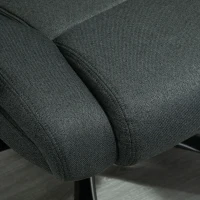 Vinsetto Cadeira de Escritório Cadeira Ergonômica de Secretária Cadeira Giratória com Apoio de Braço Estofado até 220 kg Cinza(m-8)