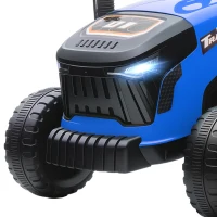 AIYAPLAY Tracteur électrique enfants avec remorque amovible, voiture électrique enfants, télécommande 2,4G, 139x58x55cm, bleu(m-12)