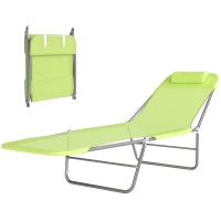 Outsunny Ligstoel liggen ligbank voor buiten stoel relax lounger lounger voor in het bad tweebenig 4 kleuren(m-14)