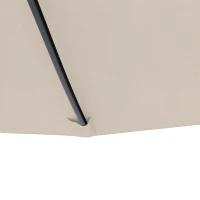 Outsunny dubbele parasol XXL Staal Polyester voor strand en tuin, ideaal voor gezin, Beige(m-10)