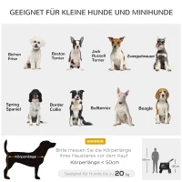 PawHut Hondenbuggy met Kussen, 3 Zijvakken, Opvouwbaar, Hondenkar, 102 cm x 62 cm x 105 cm, Zwart(m-4)