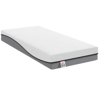 HOMCOM Matratze Taschenfederkernmatratze mit Memory-Schaumstoff grünem Tee H3 Härtegrad Oeko-TEX & CertiPUR 200x90x20 cm Grau(m-12)