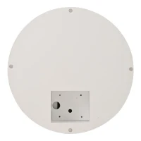 Masă de cafea cilindrică cu blat rotativ la 360°, bandă LED, construcție cu 2 straturi, 70x70x35,5 cm, Alb(m-10)