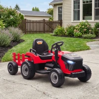 AIYAPLAY Elektrischer Kindertraktor, Aufsitz-Traktor mit Fernbedienung, Soft-Start, für Kinder im Alter von 3-8 Jahren, Rot(m-8)
