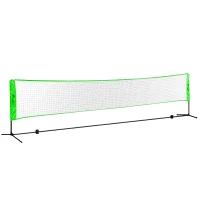 SPORTNOW Badminton Net Set, Height Adjustable Net for Pickleball, Volleyball, Badminton, with 3 Shuttlecocks, 4 Rackets(m-1)