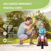 AIYAPLAY Motocicletă electrică pentru copii, 6V cu muzică și bule, 2,5-3 km/h, pentru copii 2-5 ani(m-4)