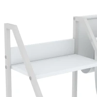 AIYAPLAY Kids Bookshelf and Toy Storage with 3-Tier Sling Book Rack and Fabric Drawer for Nursery, Bedroom, Playroom, White(m-11)