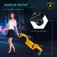 AIYAPLAY Mașină electrică 12V cu licență Lamborghini Revue vehicul electric telecomandă viteză 3-5 km/h 3-5 ani galben(m-8)