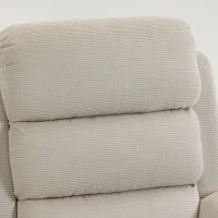 HOMCOM Fauteuil Inclinable de Massage et Chauffage, Fauteuil de Relaxation, Appuie-tête Réglable Poches Latérales, Crème(m-13)