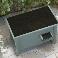 PawHut Buitenkattenhuis Kattenhut, Weerbestendig, 1 Raam, 1 Deur, 85 x 50 x 68,5 cm, Donkergrijs+Zwart(m-8)