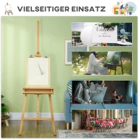 Vinsetto Schildersezel, Houten Ezel, Hoogteverstelbaar, Opvouwbaar, Pennenbak, Beukenhout, 65 x 110 x 180-235 cm(m-8)