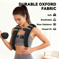 HOMCOM 5KG Weighted Vest, Running Weight Vest with Adjustable Strap, Convenient Pocket and Reflective Strips for Men and Women(m-4)
