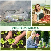 Outsunny kas met raam PVC kas tomatenkas koude kas 119 x 60 x 60 cm transparant(m-7)