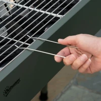 Outsunny houtskoolgrill antislip campinggrill met grillrooster clip grillrooster(m-9)