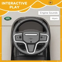 AIYAPLAY LAND ROVER DISCOVERY Rutschauto, Rutschfahrzeug mit Hupe, Motorgeräuschen Stauraum unter dem Sitz 18-36 Monaten Schwarz(m-5)