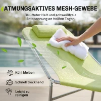 Outsunny Ligstoel liggen ligbank voor buiten stoel relax lounger lounger voor in het bad tweebenig 4 kleuren(m-5)