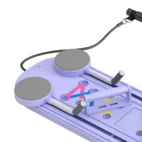 SPORTNOW 5 en 1 Agarre para Flexiones Plegable Barras de Flexiones con Bandas de Resistencia Almohadillas para Codos Portátiles(m-8)