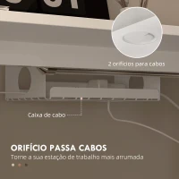 Vinsetto Mesa para trabalho em pé, ajustável, 120x60x72-116cm, Branco(m-6)