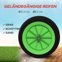 SPORTNOW bootkar, in breedte verstelbaar, draagvermogen tot 100 kg, aluminium, zwart+groen, 79 x 72,5 x 42 cm(m-6)
