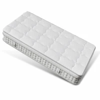 Saltea cu arcuri pocket 7 zone 90x200 cm H3, hibrid din spumă rece, 200x90x25 cm, Alb(m-8)