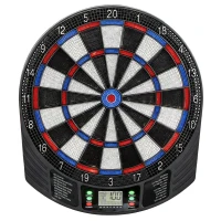 SPORTNOW Elektronisch Dartbord voor 1-8 Spelers, LCD-Display, 6 Dartsets, Kleurrijk(m-1)