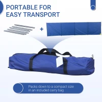 Outsunny Camping Windbreak, Foldable Portable Wind Blocker w/ Carry Bag and Steel Poles, Beach Sun Screen Shelter Privacy Wall, 620cm x 150cm(m-6)