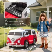 AIYAPLAY Kinder Elektroauto, 12V Kinderfahrzeug mit MP3, Doppelmotor, Elektrofahrzeug mit Hupe, Sanftanlauf, 89x49x41,5 cm, Rot(m-3)