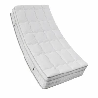 Saltea cu arcuri pocket 7 zone 90x200 cm H3, hibrid din spumă rece, 200x90x25 cm, Alb(m-9)