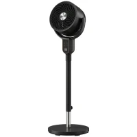 HOMCOM Ventilateur sur pied silencieux 20 dB, oscillation 70°+90°, 8 vitesses, télécommande, minuterie 12H, hauteur réglable(m-1)