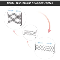 Outsunny Hek Voortuin Flexibel Breedte Scharend Hekwerk 300 Cm Tuin Afscheiding, Bruin(m-6)