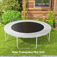 SPORTNOW Replacement Trampoline Mat with Spring Pull Tool, 72 V-Hooks, for 12ft Trampoline using 14cm Springs, Black(m-2)