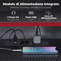 HOMCOM Scrivania da Gaming Angolare con Supporto Monitor, Gancio Cuffie e Portabicchieri, 128x128x88 cm, Nero(m-5)