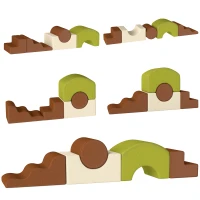 AIYAPLAY Schuimblokken 5-delig Softblokken kinderset met cord-look antislip bodem Gekleurd(m-11)