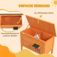 PawHut Buiten Kattenhuis Luxe Klein Weerbestendig met 1 Raam en 1 Ingang 85x50x68,5cm Oranje+Groen(m-5)