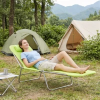 Outsunny Ligstoel liggen ligbank voor buiten stoel relax lounger lounger voor in het bad tweebenig 4 kleuren(m-9)