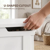 HOMCOM Comodă cu Capacitate de Încărcare de 136 kg, 80x40x45cm, Alb(m-6)