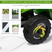 HOMCOM Kinder Quad Elektro 6V Kinderquad mit Vorwärts-, Rückwärtsfunktion für Kinder 1,5-3 Jahre bis 20 kg Grün(m-7)