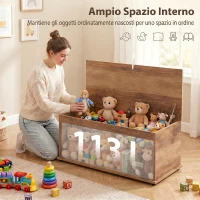 HOMCOM Panca Contenitore Multiuso Legno per Camera Ingresso Bianco 100x40x40cm(m-4)