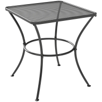 Outsunny Tuin salontafel bijzettafel koffietafem terras metaal zwart