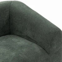 HOMCOM Canapé 3 places en chenille 225 cm, canapé salon rembourré moderne avec assise large, coussin à ressorts, vert foncé(m-13)