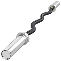 SPORTNOW 120cm EZ Barbell Bar for 5cm Weight Plates, with Spring Clips, 8kg(m-1)