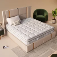 Saltea cu arcuri tip pocket cu 7 zone 140x200 cm H3, suport ortopedic ergonomic, 200x140x25 cm, Alb(m-5)